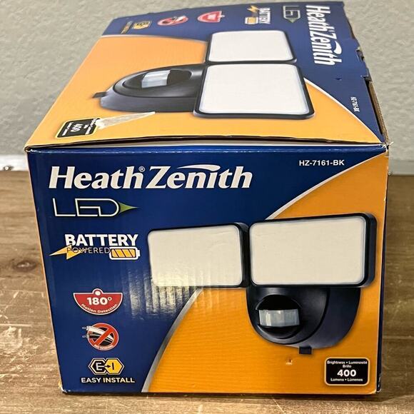 Heath Zenith HZ-7161-BK Motion-Sensing Battery Powered LED Black Security Light - Picture 7 of 7